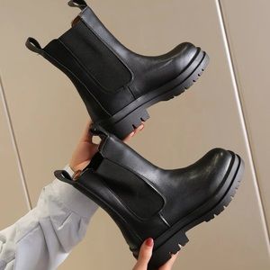 Shein black chunky boots - Size 9